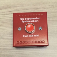 Bouton d'arrêt d'urgence pour système d'extinction au gaz Kentec K1823-10 Sigma A-XT, rouge, à montage en surface, pour la suppression des incendies