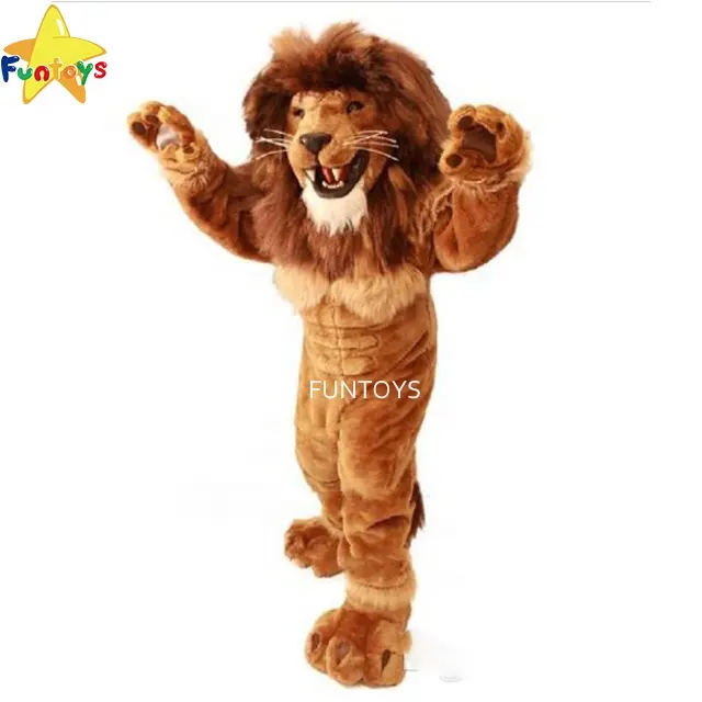 Traje de <span class=keywords><strong>mascote</strong></span> de leão, brinquedos para adulto, fantasia de rei e carnaval para animais selvagens