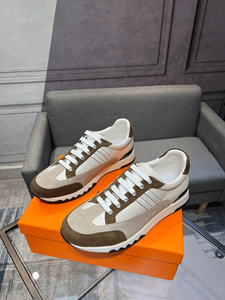 Baskets en cuir souple avec semelle intérieure moelleuse et amortissante, coutures renforcées, résistantes et durables, chaussures décontractées. - Product Image 2