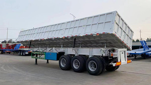 Semirremolque de Volteo Lateral de Acero Reforzado de 3 Ejes Personalizable a Bajo Precio - Suspensión de Ballestas Marca Truckpillar, Capacidad de Carga de 60T - Product Image 2