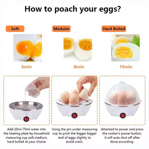 Mini chaudière à <span class=keywords><strong>oeufs</strong></span> Portable cuiseur à vapeur électrique capacité d'oeuf unique arrêt automatique <span class=keywords><strong>coque</strong></span> en plastique outil de cuisine Compact - Product Image 5