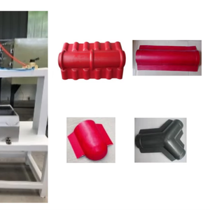 เครื่องผลิตกระเบื้องหลังคาพีวีซีทำจากเหล็กและพลาสติกแบบสกรูสองชั้น380V พร้อมการควบคุม PLC - Product Image 2