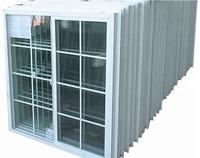 Prix de gros Gris foncé 4 Panneaux Horizontal Maison Préfabriqué Slimline Fenêtre intérieure UPVC/PVC Fenêtres coulissantes