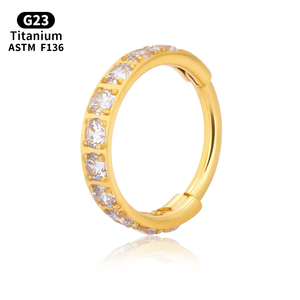 Anneau de nez en titane ASTM F136 16G, segment de cartilage, boucle d'oreille <span class=keywords><strong>Tragus</strong></span>, hélix, daith, septum clicker avec zircon cubique, bijoux de <span class=keywords><strong>piercing</strong></span> - Product Image 4