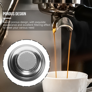 Filtro de café de acero inoxidable de 58 mm para portafiltro de una sola porción para máquina de espresso - Product Image 4