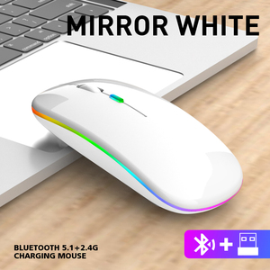 Chuột không dây Bluetooth siêu mỏng và có thể sạc lại Chuột quang không dây mini 1600DPI Chuột không dây RGB thích hợp cho máy tính xách tay - Product Image 6