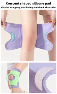 Genouillère stabilisatrice de rotule réglable avec sangles de compression croisée, support de genou à rotule ouverte pour la récupération sportive - Product Image 6