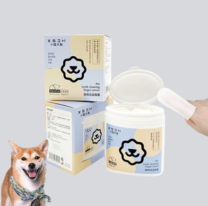 OEM/ODM Logo Benutzer definierte Hunde katze Wet Finger Cots Natürliche Pflanzen extrakte <span class=keywords><strong>Pet</strong></span> Ear Canal Zähne Eye Dirt Cleaner Finger Wet Wipes - Product Image 1