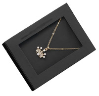 Boîte à tiroirs pliants en papier kraft personnalisée Boîtes d'emballage pour boucles d'oreilles bagues colliers avec fenêtre transparente pour bijoux