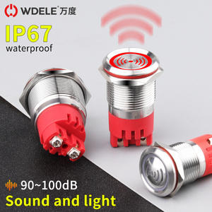 16mm cao Decibel và cao Độ ồn bằng thép không gỉ kim loại <span class=keywords><strong>buzzer</strong></span> với dấu hiệu 12/24V/220V - Product Image 2