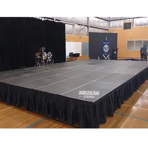 Easy Install Aluminium Event Stage Platform With Colorful Skirt