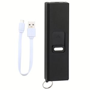 Wholesale Black Mini LED USB Flashlight Compact Lightweight Designed for Women Keychain Sabre Lightable Promotional Flashlights