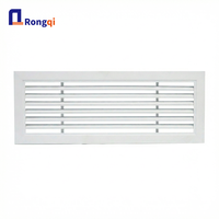 Grille de ventilation linéaire encastrée sans cadre à lamelles pour sortie d'air conditionné central, installation au plafond et au mur