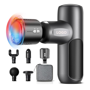 ปืนนวดพร้อมหัวร้อนและหัวเย็น แบตเตอรี่ 1800mAh+700mAh ความเร็ว 1700-3200 รอบต่อนาที ระยะชัก 6 มม. เครื่องนวดแบบพกพาขนาดเล็กสำหรับบรรเทาอาการปวด - Product Image 1
