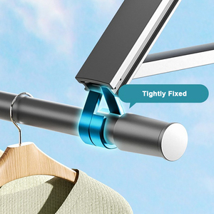 SANIPRO <span class=keywords><strong>appendiabiti</strong></span> pieghevoli da parete per interni stendibiancheria da balcone stendino per trapunta - Product Image 5