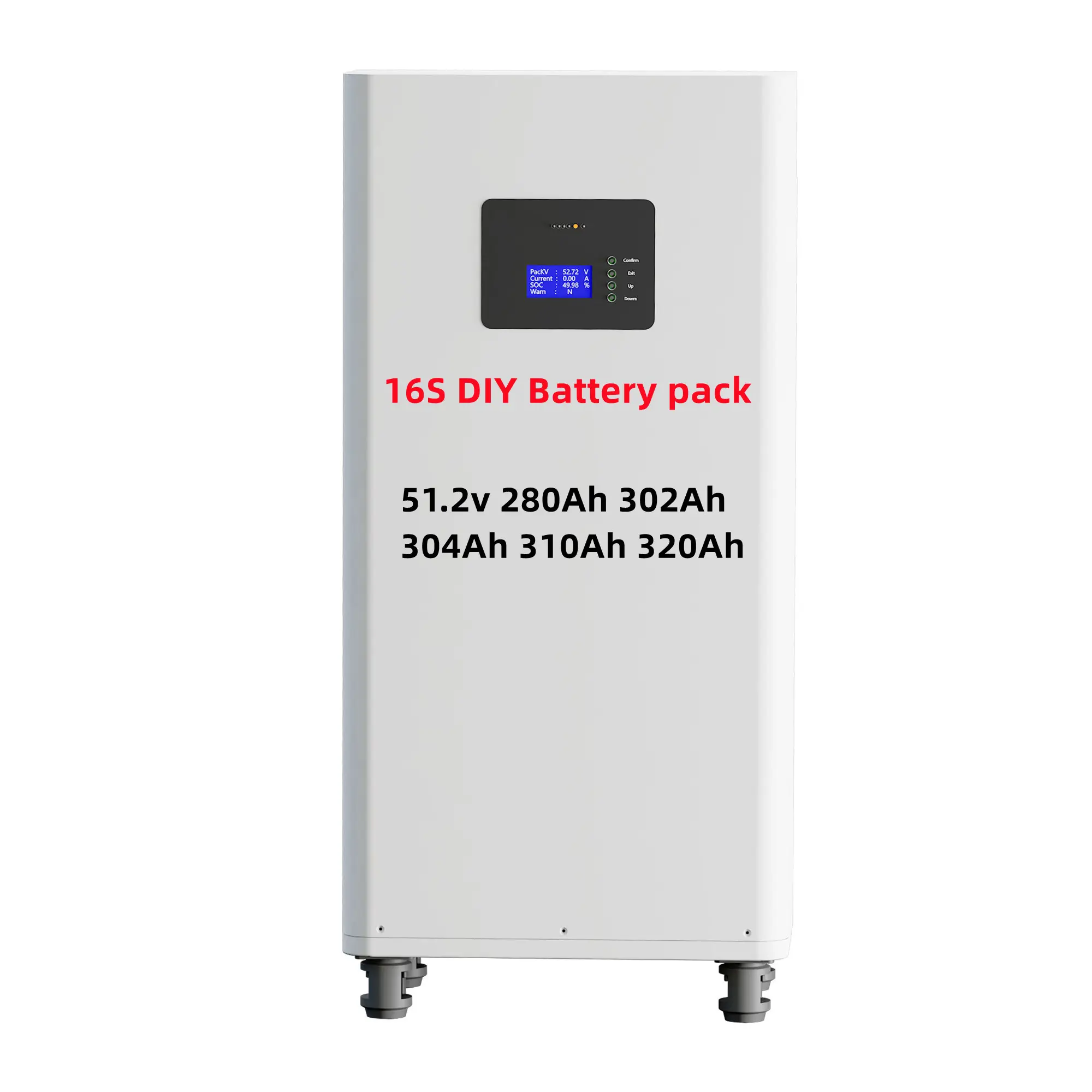 Yeni tasarım 48V 280AH 302AH 310AH 320AH ev güneş enerjisi sistemi DIY 48V Lifepo4 güneş pil kutusu ile 3.0 eylül los BMS 48V