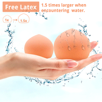 Éponge de maquillage lavable sans latex en forme de pêche douce et respectueuse de la peau JLY