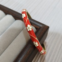 Nouveau bracelet à maillons en alliage plaqué or, motif floral, style ethnique rétro, luxe léger, sensation haut de gamme