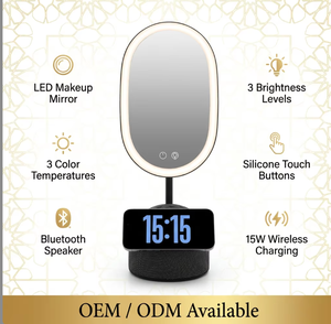 <span class=keywords><strong>Miroir</strong></span> <span class=keywords><strong>de</strong></span> <span class=keywords><strong>maquillage</strong></span> LED pour salle <span class=keywords><strong>de</strong></span> bain avec variateur tactile 3 modes, haut-parleur intégré et station <span class=keywords><strong>de</strong></span> charge <span class=keywords><strong>sans</strong></span> <span class=keywords><strong>fil</strong></span>, <span class=keywords><strong>lampe</strong></span> cosmétique - Product Image 5