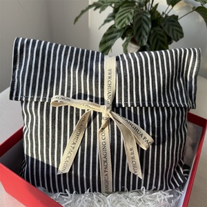 Eco-Friendly Cotton Flap <b>Envelope</b> Dust Bags Custom Logo Muslin <b>Gift</b> Packing for Underwear Handbags Clothing with Pouch Model - Product Image 5
