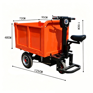 Gerobak Dumper Platform Empat Roda Bertenaga Baterai 500kg 600kg Hidrolik Tipper OEM Dapat Disesuaikan untuk Pertanian Konstruksi Kebun - Product Image 2