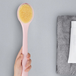 Bath Brush Long Handle Soft Bristle Shower Brush White 36*7 Nylon PP Material For <b>Back</b> <b>Scrubbing</b> Massage - Product Image 3
