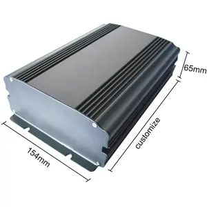 High quality extruded aluminum electronic enclosure for pcb W154*H65mm