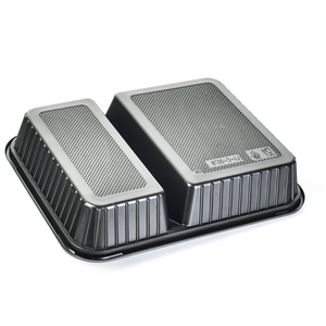 boîte à déjeuner bento à emporter, compartiment à 2 ou 3 parties, conteneurs à base <span class=keywords><strong>noire</strong></span> avec couvercles - Product Image 6