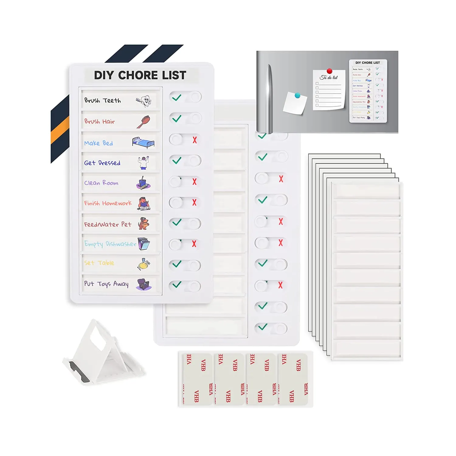 My Chores Checklist Task Board Suitable For Daily Household Chores RV Check List Removable With Slider