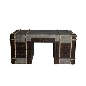Classico mobili in rattan ufficio <span class=keywords><strong>tavolo</strong></span> retrò <span class=keywords><strong>tavolo</strong></span> ufficio <span class=keywords><strong>scrivania</strong></span> in pelle <span class=keywords><strong>vintage</strong></span> designer - Product Image 4