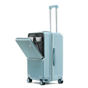 Equipaje con ruedas barato <span class=keywords><strong>Maleta</strong></span> de gran capacidad Equipaje de Apertura frontal ABS PC <span class=keywords><strong>Maleta</strong></span> de mano con ubicación de teléfono y portavasos - Product Image 4