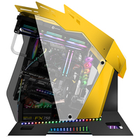 Panneau latéral en verre tour centrale ATX/ ITX boîtier d'ordinateur de jeu personnalisé PC forme irrégulière prend en charge le boîtier de PC refroidi à l'eau