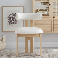 Wabi sabi design cadre en bois frêne tissu meubles de salle à manger villa maison loisirs sièges style japonais chaise de dîner pour loft