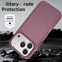 Coque de protection givrée 2-en-1 en TPU et PC anti-empreintes digitales, antichoc, vente en gros d'usine pour iPhone 18 17 16 15 Pro Max