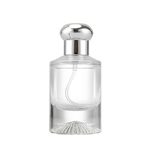 Wholesale cylindrical perfume <b>bottles</b> with thick bottoms and transparent glass swivel caps; <b>empty</b> <b>bottles</b>; portable glass - Product Image 4