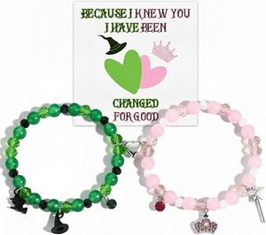<span class=keywords><strong>Bracelet</strong></span> tendance 2 pièces/ensemble, bracelets assortis en perles pour couples, meilleurs amis, BFF, cadeaux de bijoux pour Halloween et Noël - Product Image 2
