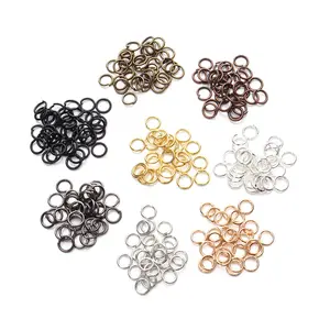 Factory Stainless Steel Single Ring Hand-Connected Closed Ring Connection Ring DIY Necklace Jewelry Accessory