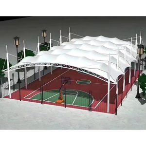 PVDF PTFE Tensile Membrane Structure Eco-Friendly Fire Resistant Inflatable Movable Stadium Tent Car Park Garage Shed Canopy - Product Image 6