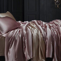 Parure de lit en soie de mûrier douce anti-acariens 4 pièces – Housse de couette en soie véritable – Offre spéciale