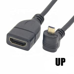 OEM à angle droit 90 degrés Cabo <span class=keywords><strong>Micro</strong></span> pour <span class=keywords><strong>HDMI</strong></span> mâle Port adaptateur PVC veste <span class=keywords><strong>5M</strong></span>/10M pour <span class=keywords><strong>HDMI</strong></span> femelle ruban câble pour projecteur - Product Image 3