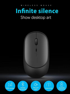 Ratón Recargable de Modo Dual, Bluetooth 5.2, 2.4G, USB, Silencioso, Inalámbrico, para Computadora, Portátil, Tableta, Macbook - Product Image 2