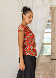 Top de Algodón 100% para Mujer, Corte Holgado, con Escote Redondo y Mangas Cortas, Tejido Suave y Transpirable para Uso Diario en Verano - Product Image 2