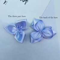 E-Magic Offres Spéciales fait à la main 9 cm ruban fleurs bleu ruban fleur pour accessoires de vêtement
