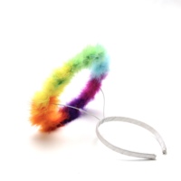 Ailes d'ange pour Halo et mariage, bandeau personnalisé, taille et couleur teinte, plume d'ange, arc-en-ciel, Marabou