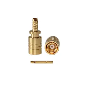 Conector coaxial RF de cabeza hembra de diseño OEM de Venta caliente Cable RG316 y RG174 prensado