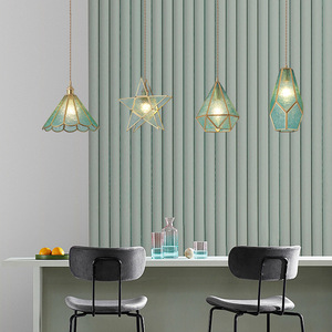 Nordic Style Brass Pendant <b>Light</b> Led Single Head Gold Color For Bedroom Living Room <b>Dining</b> Room - Product Image 2