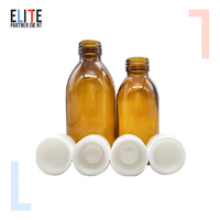 100ml 120ml 125ml 150ml 300ml, flacon en verre ambre pour sirop médical DIN PP28MM