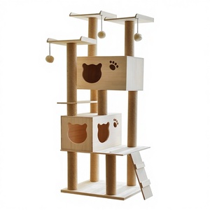 Tiragraffi per Gatti, Struttura Multi-Livello con Trampolino, Nido per Gatti, Grande Tronco - Product Image 1