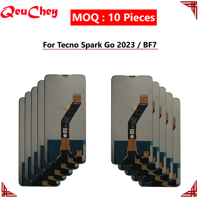 MOQ : 10 Pieces Wholesale for Tecno Spark Go 2023 LCD Display Touch Screen Digitizer Assembly BF7 BF7n