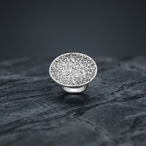 Women's Large Flat Circular Minimalist <b>925</b> <b>Silver</b> <b>Ring</b> - Product Image 3